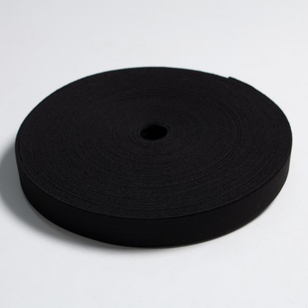 ELÁSTICO PARA EMBUTIR DE 30MM NEGRO 50 METROS