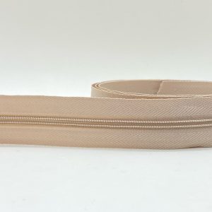 CIERRE POR METRO CADENA NYLON N3 (4mm) X 10m - Beige, Rollos