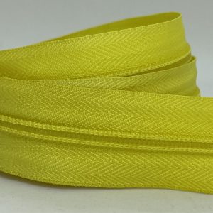 CIERRE POR METRO CADENA NYLON N5 (6mm) X 10m + 10 Deslizadores Marroquineros - Amarillo, Rollos
