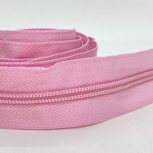 CIERRE POR METRO CADENA NYLON N5 (6mm) X 10m - Rosa Dior, Rollos