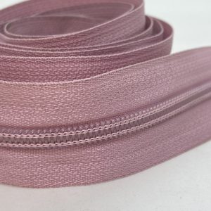 CIERRE POR METRO CADENA NYLON N5 (6mm) X 10m + 10 Deslizadores Marroquineros - Rosa Viejo, Rollos
