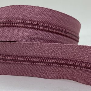 CIERRE POR METRO CADENA NYLON N5 (6mm) X 10m - Rosa Viejo Oscuro, Rollos