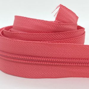 CIERRE POR METRO CADENA NYLON N5 (6mm) X 10m - Coral, Rollos