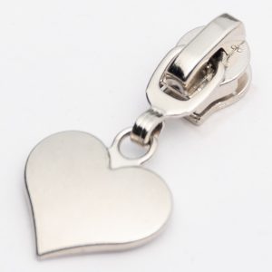 DESLIZADOR PARA CIERRE NYLON 5(6mm) AUTOMÁTICO FANTASÍA X 50u - Corazón, Pack de 50u