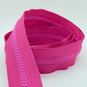 CIERRE CADENA DIENTE DE PERRO POR METRO 6mm X 10m - Fucsia, x cada 10mts