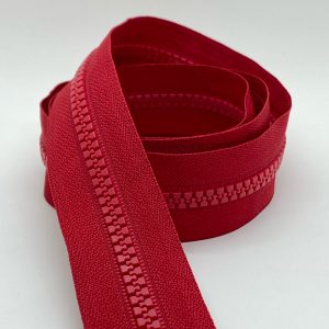 CIERRE CADENA DIENTE DE PERRO POR METRO 6mm X 10m - Rojo, x cada 10mts