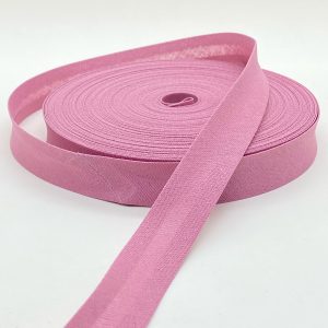 CINTA AL BIES ALGODÓN 2cm x 25m - Rosa Viejo, Rollos