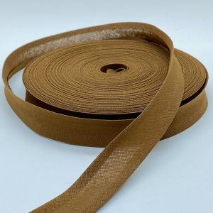 CINTA AL BIES ALGODÓN 2cm x 25m - Tostado, Rollos