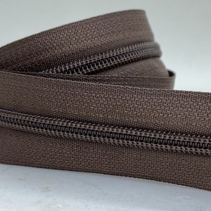 CIERRE POR METRO CADENA NYLON N5 (6mm) X 10m - Choco Claro, Rollos
