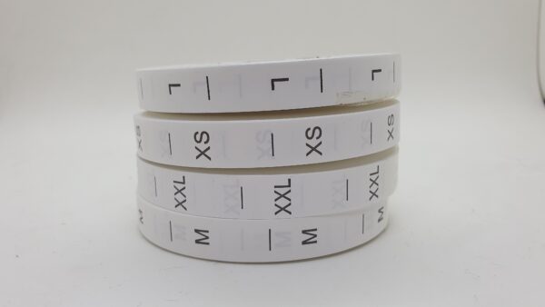 ETIQUETAS DE TALLE ESTAMPADO BLANCO x 1 ROLLOS - Image 2