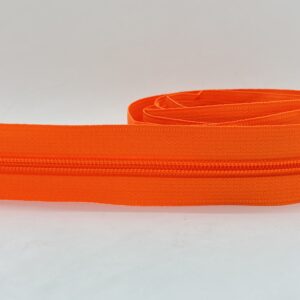 CIERRE POR METRO CADENA NYLON N5 (6mm) X 10m FLUOR! - NARANJA, Rollos