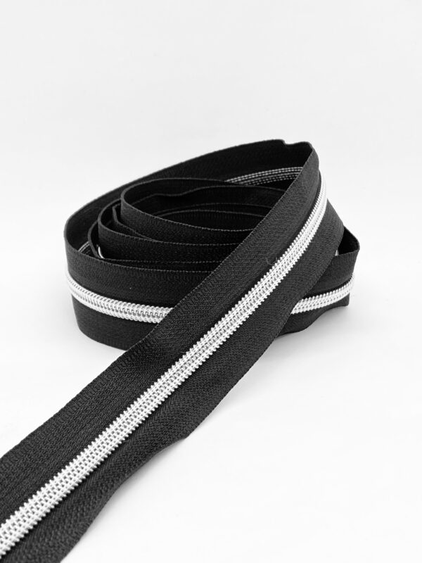 CIERRE POR METRO CADENA NYLON N5 (6mm) X 10m Silver